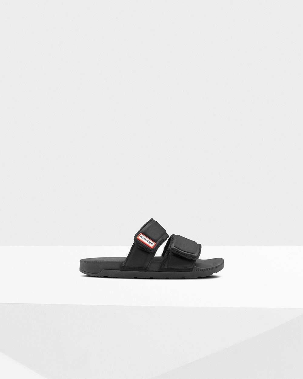 Womens Hunter Original Double Strap - Slides Black - 5908-YKHIC